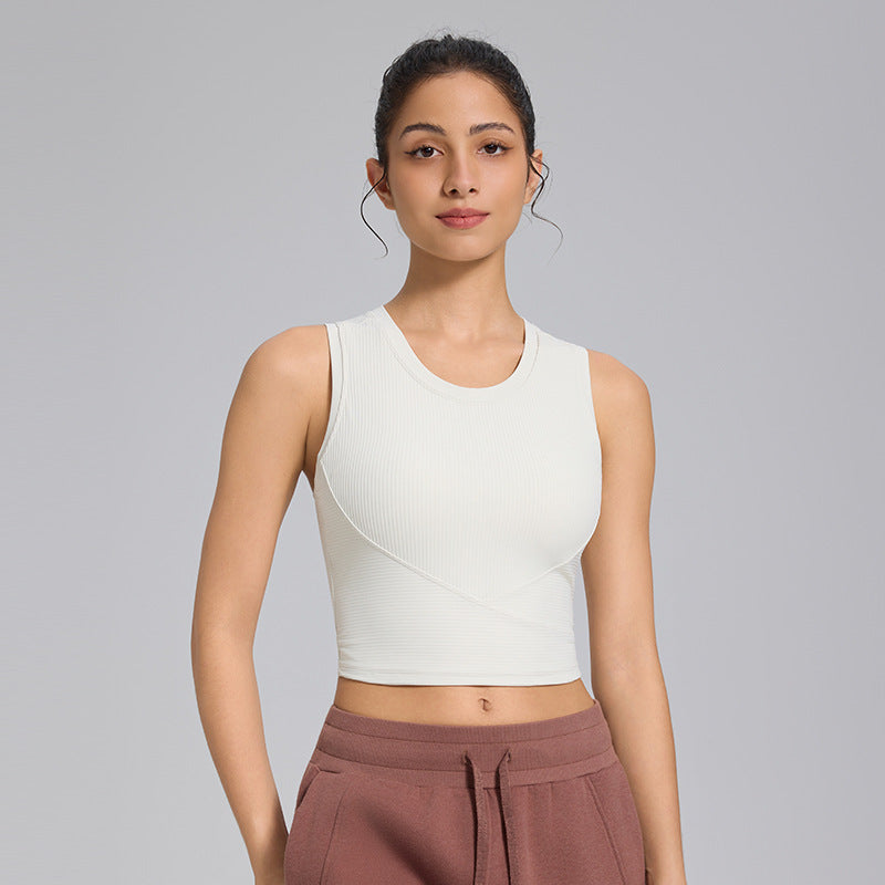 Nameria Seamless Fixed Cup Yoga Sports Bra