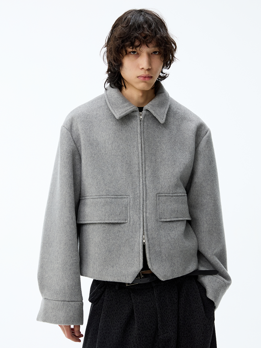 Nameria Unisex Cashmere Blend Zip Wool Jacket
