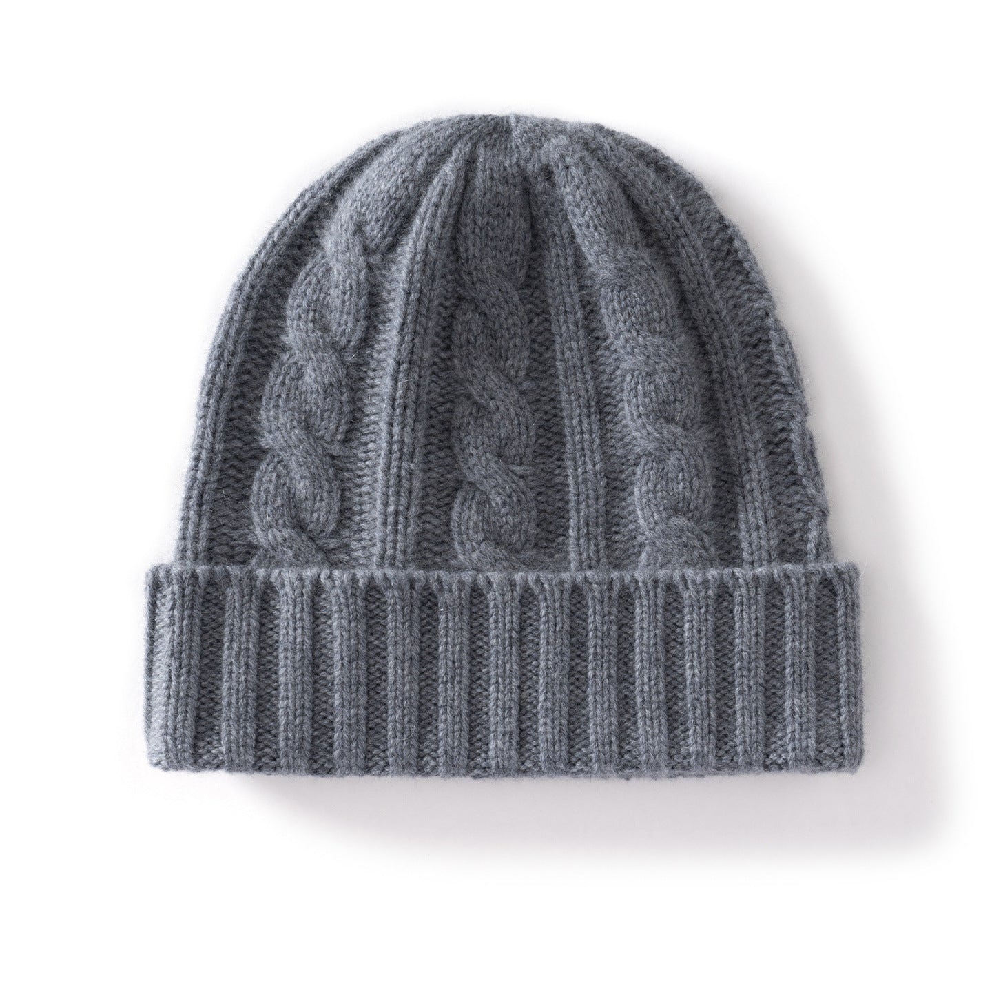 Nameria Unisex Cable Knit Cashmere Blend Hat Ear Flaps One Size