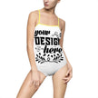 Customizable Women One-Piece Swimsuit With Back Cutout AOP
