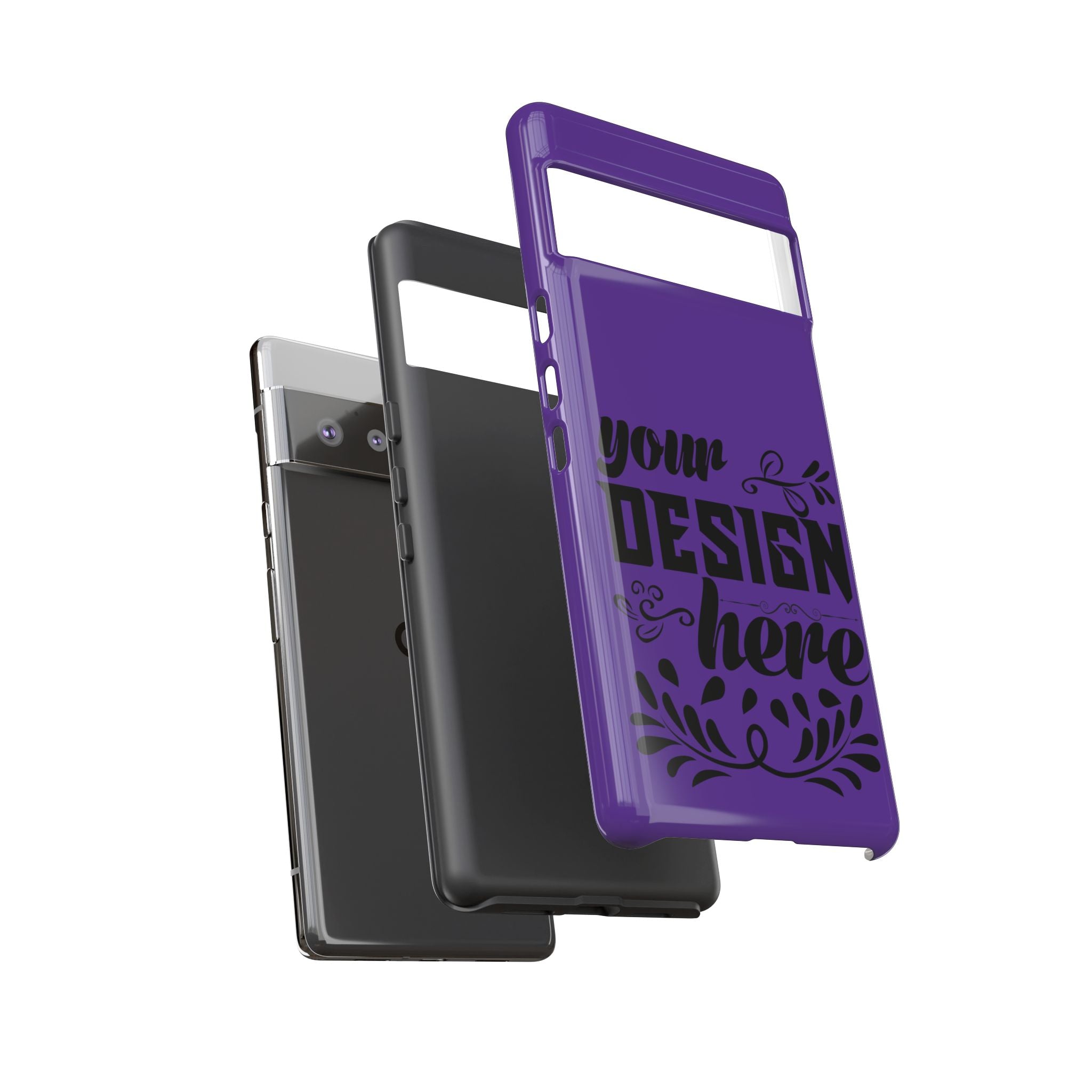 Customizable Tough Dual Layer Phone Case Polycarbonate TPU Liner Protective