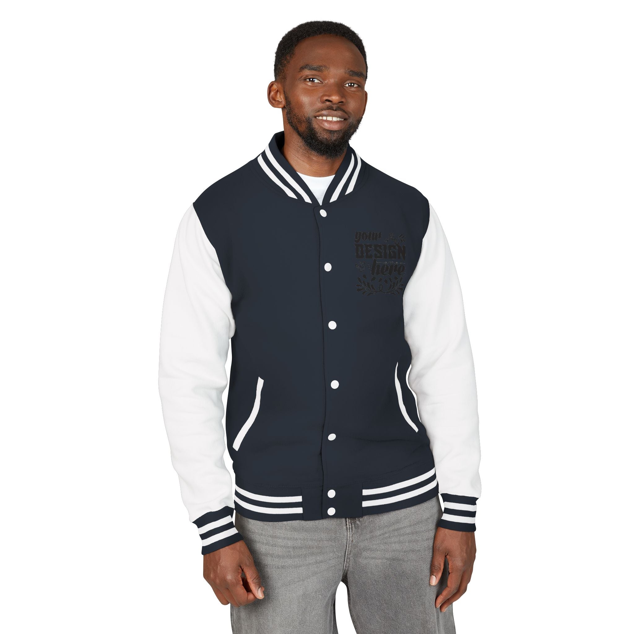 Customizable AWDis JH043 Unisex Heavyweight Letterman Jacket
