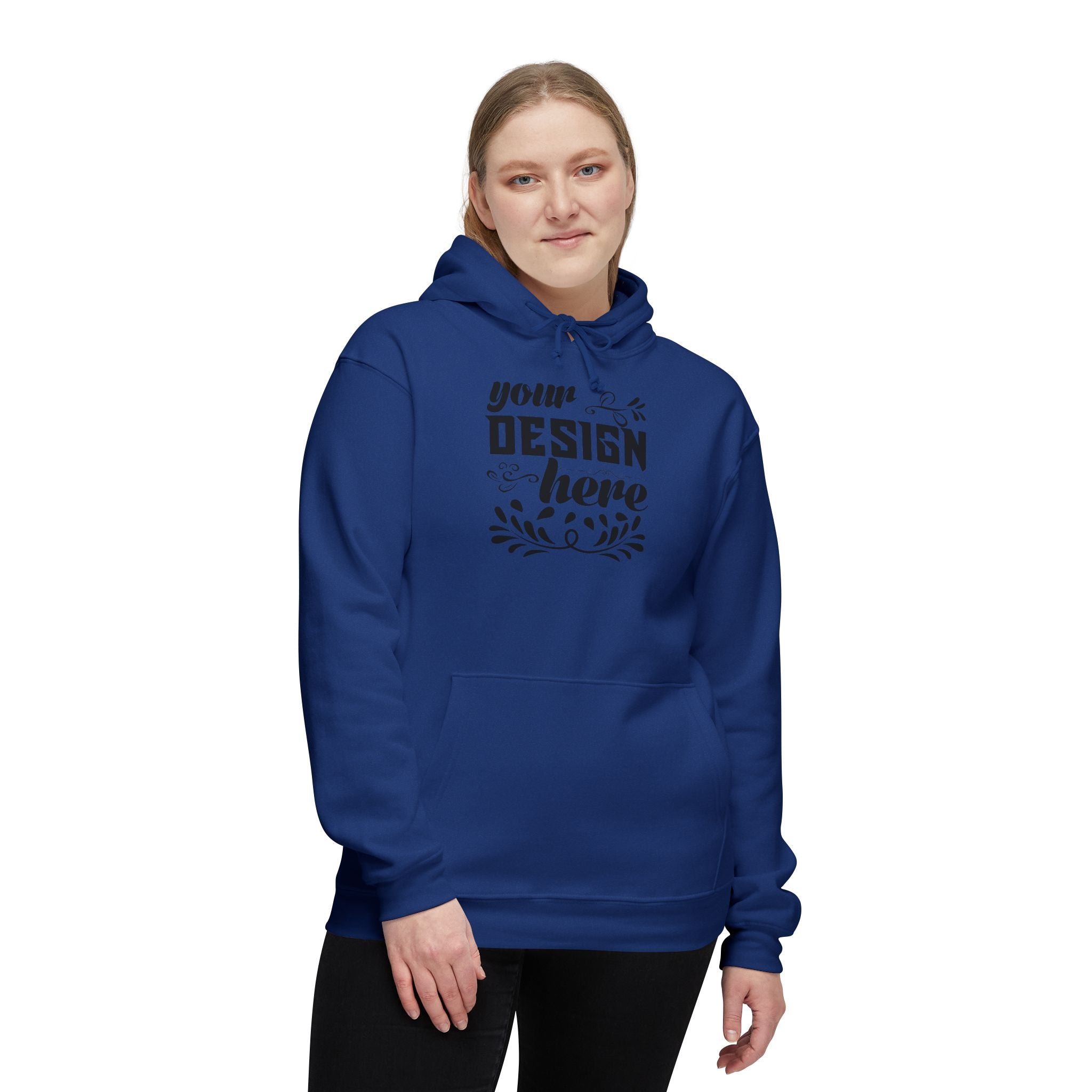 Customizable Bayside 960 Unisex Heavyweight Hooded Sweatshirt Made in US