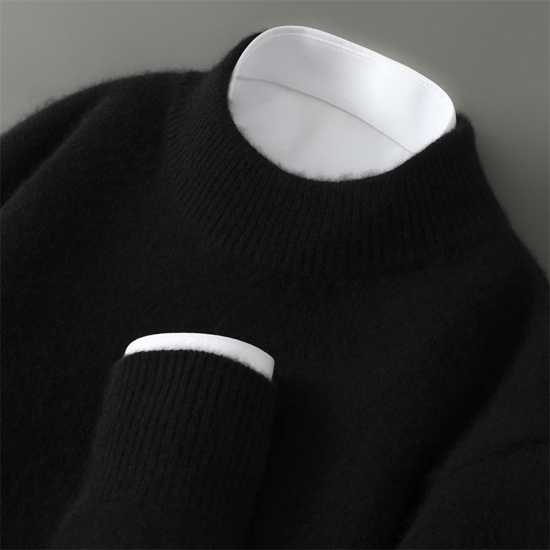 Nameria Wool Half Turtleneck Sweater Thick Knit Loose Fit