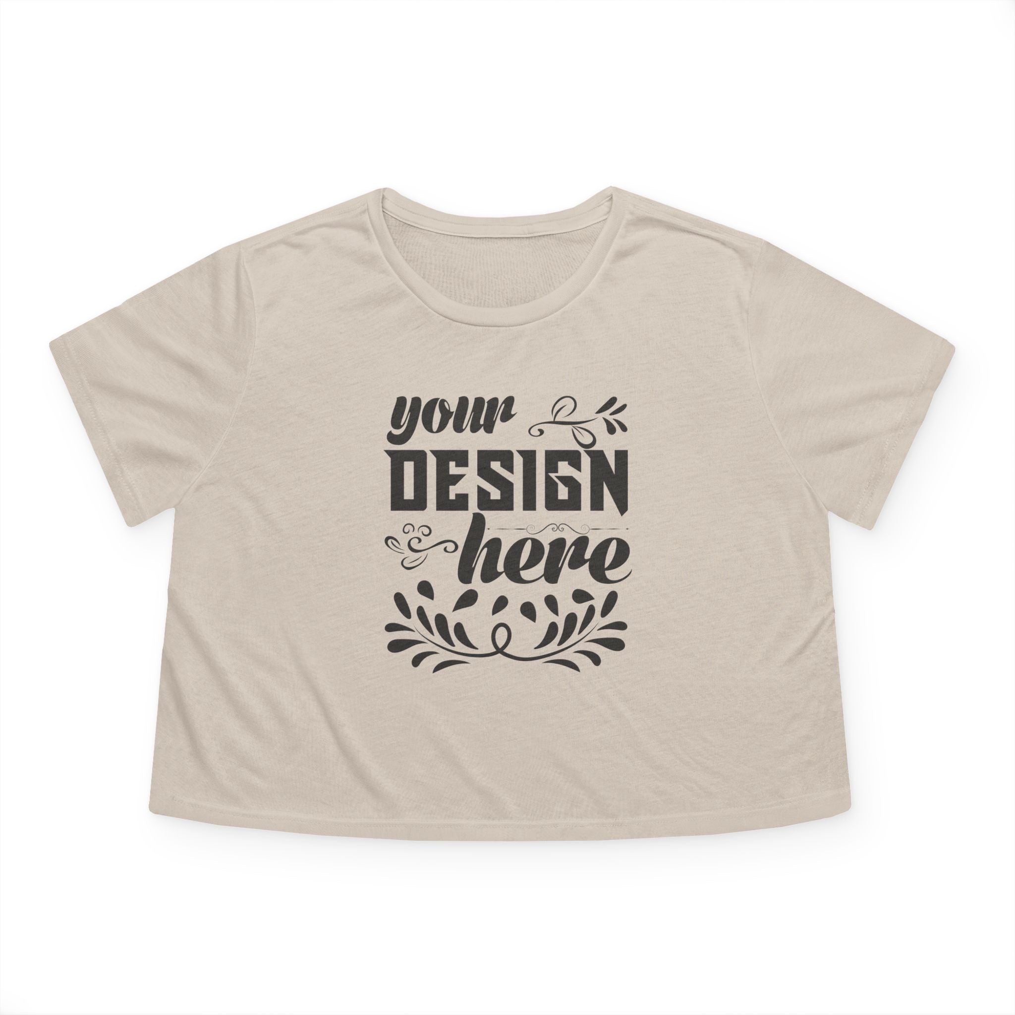 Customizable Bella+Canvas 8882 Womens Flowly Cropped Tee Side Seams