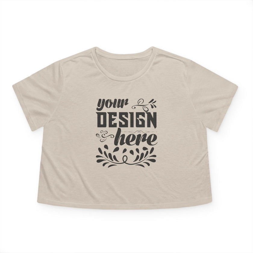 Customizable Bella+Canvas 8882 Womens Flowly Cropped Tee Side Seams