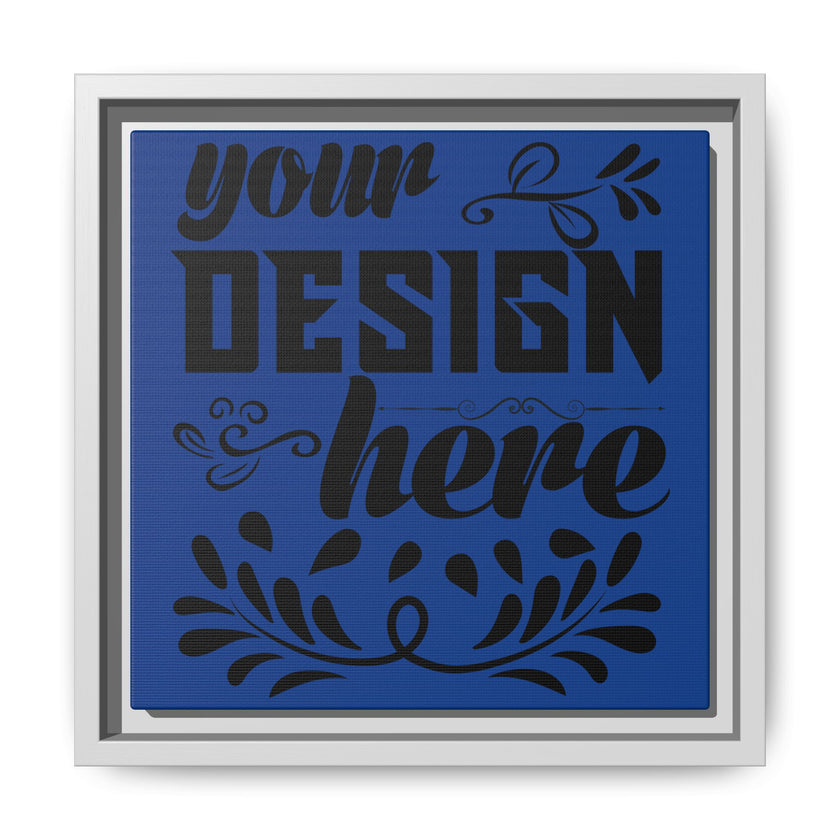 Customizable Framed Matte Canvas Print with Pinewood Frame Sawtooth Hanger