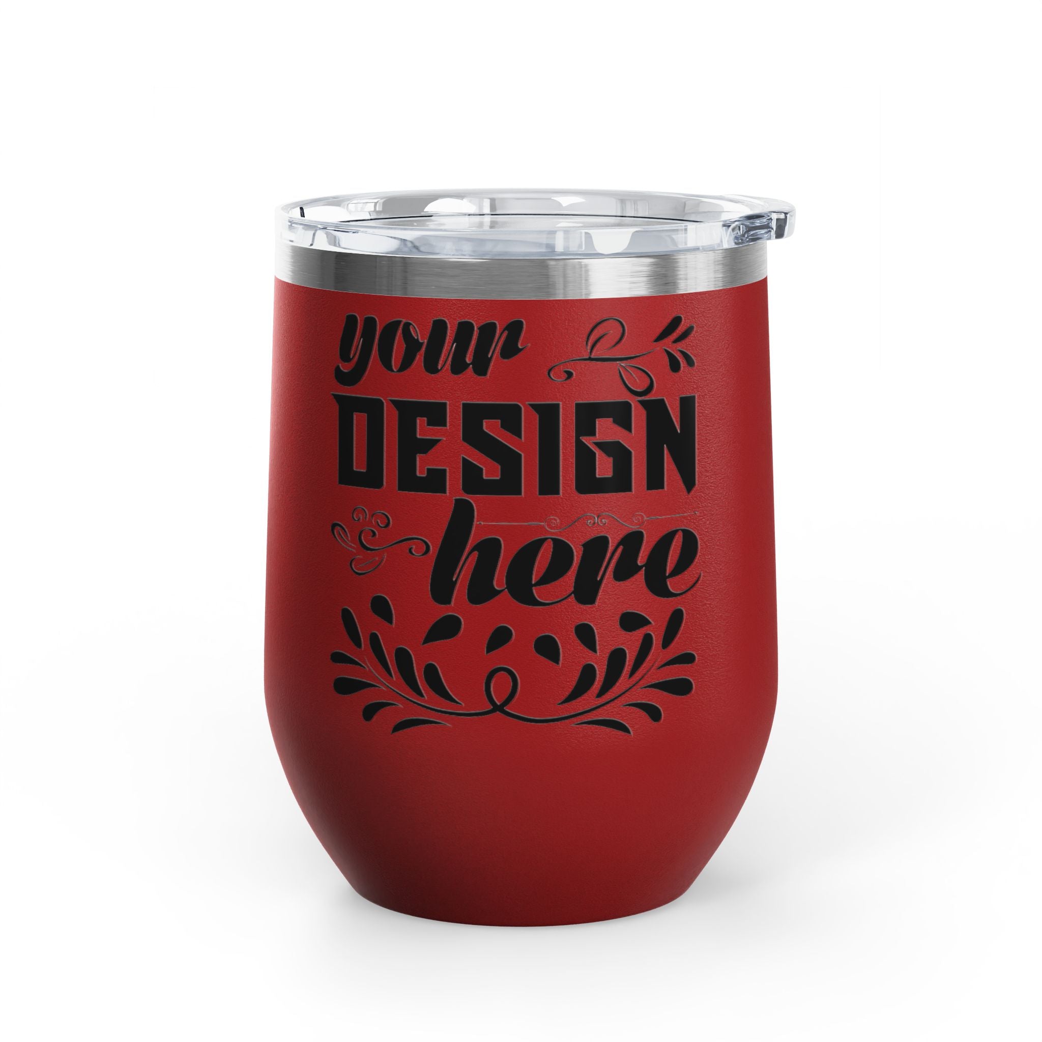 Customizable Polar Camel 12oz Stainless Steel Wine Tumbler Cup Lid