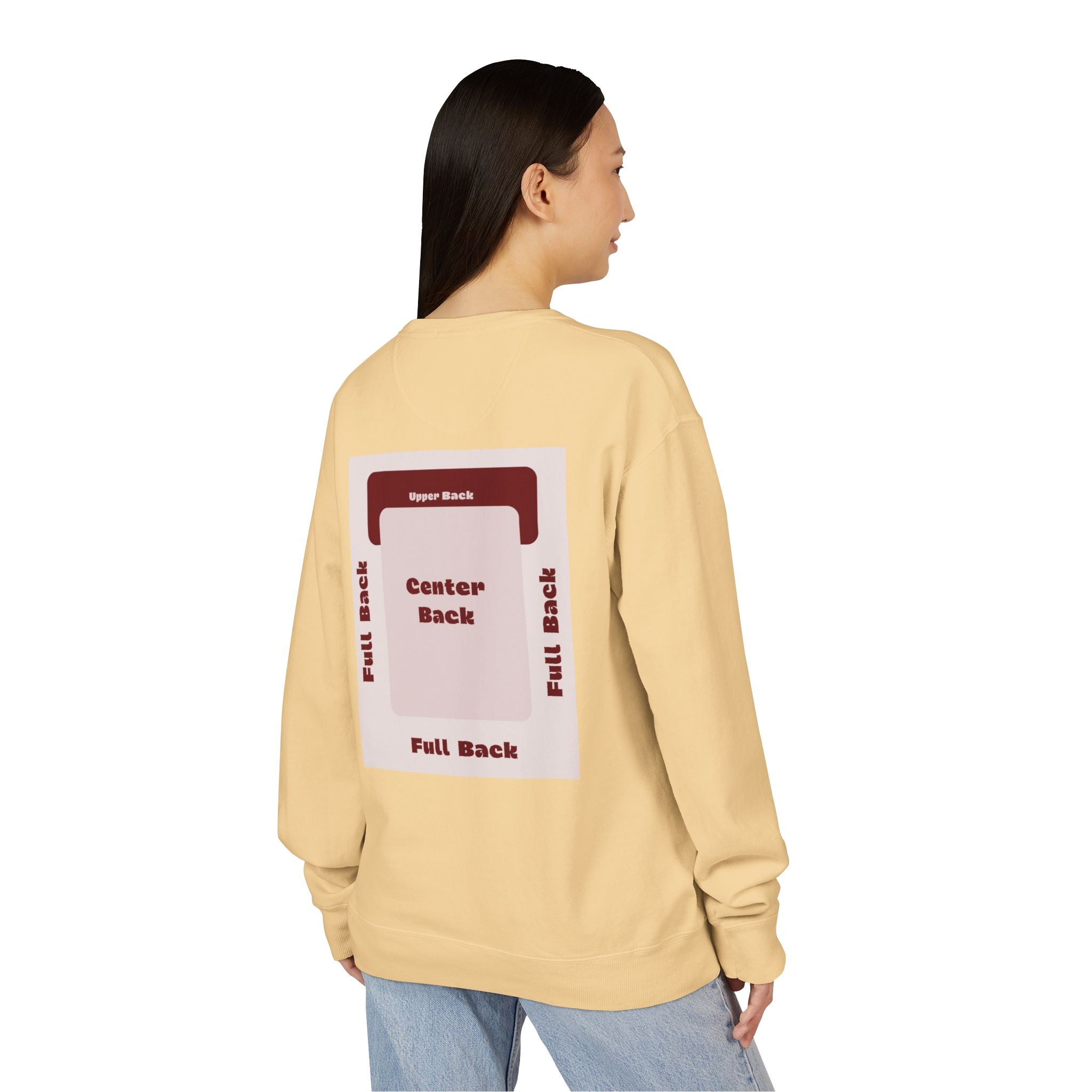 Customizable Hanes GDH400 Unisex Garment Dyed Crewneck Sweatshirt
