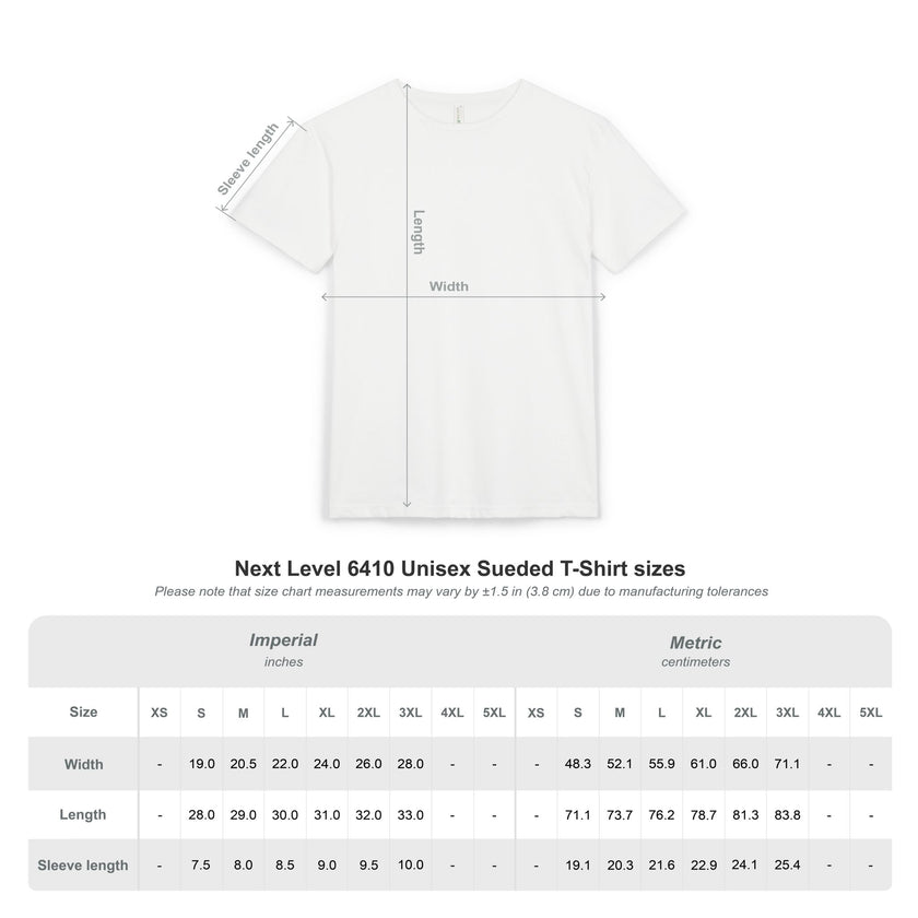 Customizable Next Level 6410 Unisex Sueded T-Shirt Light Fabric