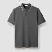 Nameria Mens Slim Fit Half Zip Polo Short Sleeve Cotton Blend