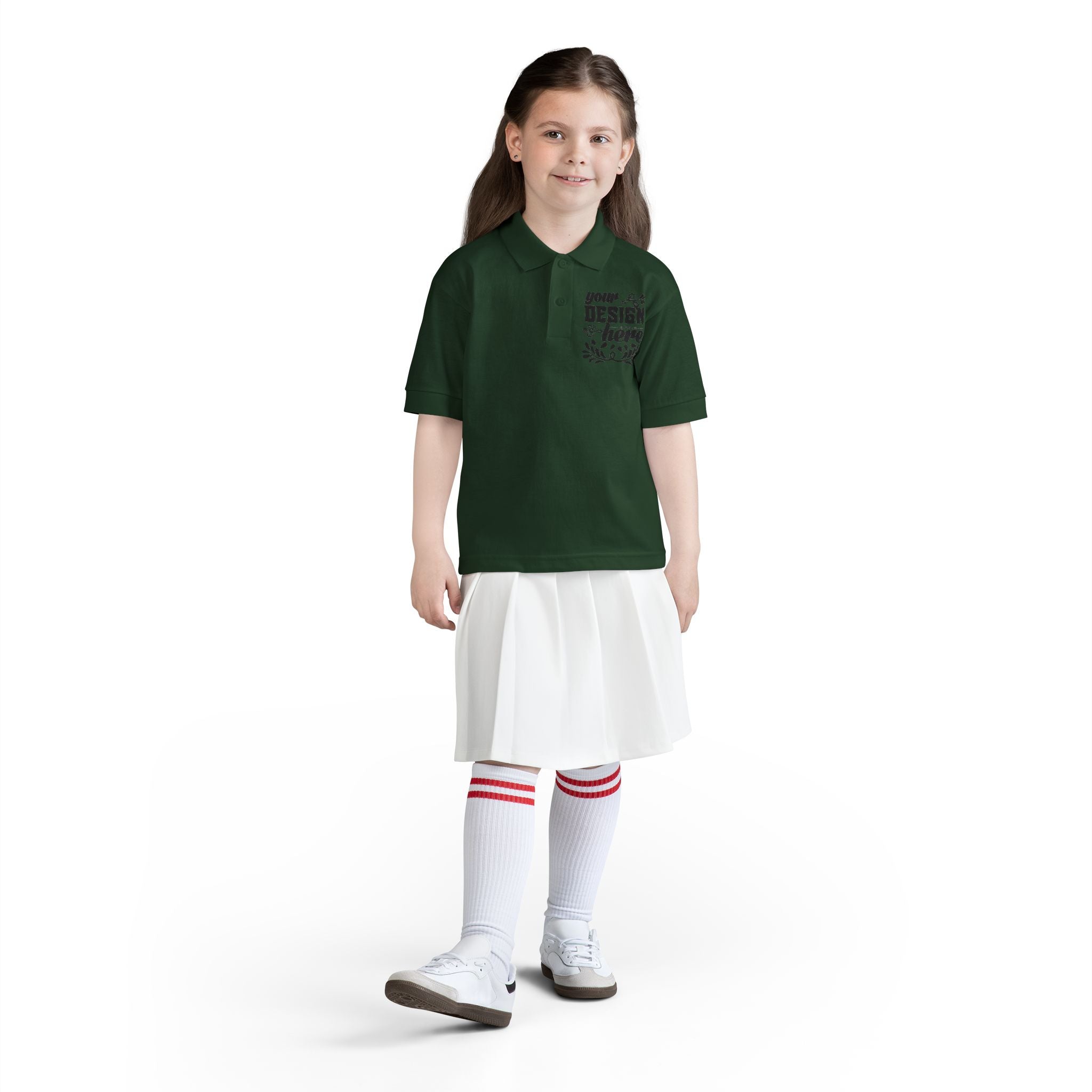 Customizable Gildan 8800B Youth DryBlend Jersey Polo Shirt