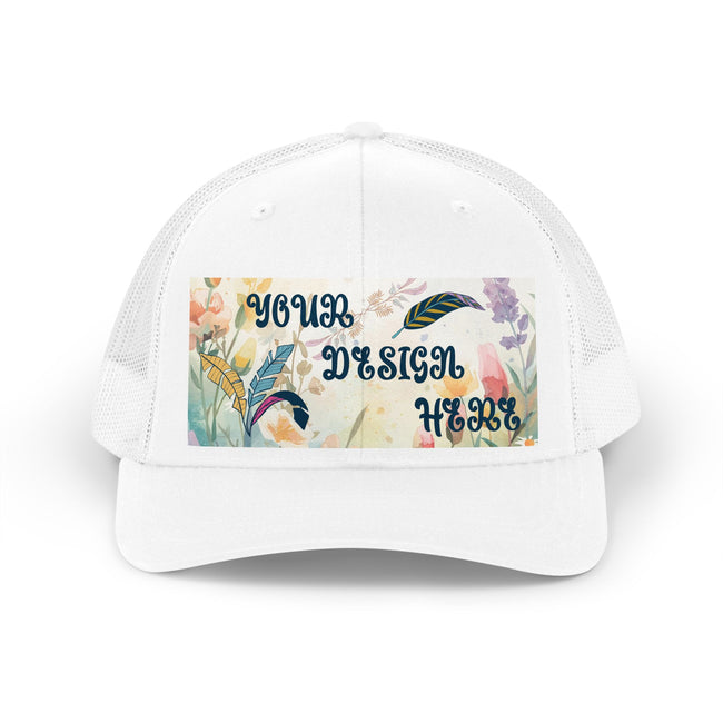 Customizable Yupoong 6606 Trucker Retro Hat Mid Profile Snapback Mesh Back