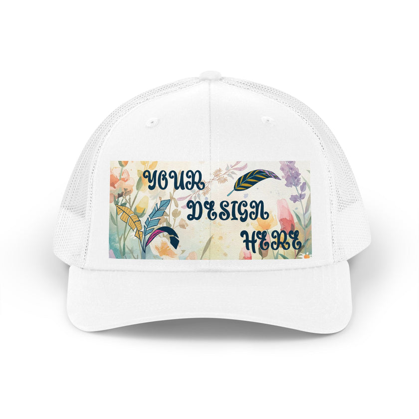 Customizable Yupoong 6606 Trucker Retro Hat Mid Profile Snapback Mesh Back