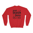 Customizable Gildan 18000B Youth Heavy Blend Crewneck Sweatshirt