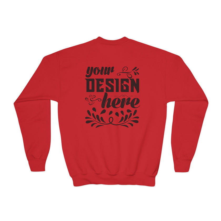 Customizable Gildan 18000B Youth Heavy Blend Crewneck Sweatshirt