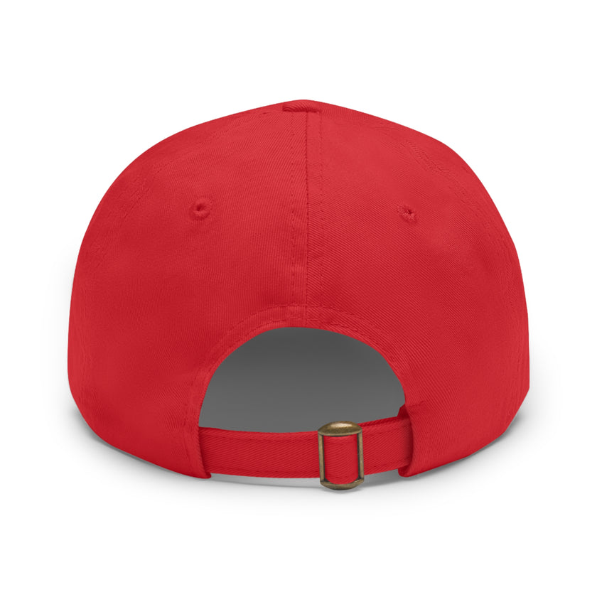 Customizable ValuCap VC300A Dad Hat with Faux Leather Patch Rectangle