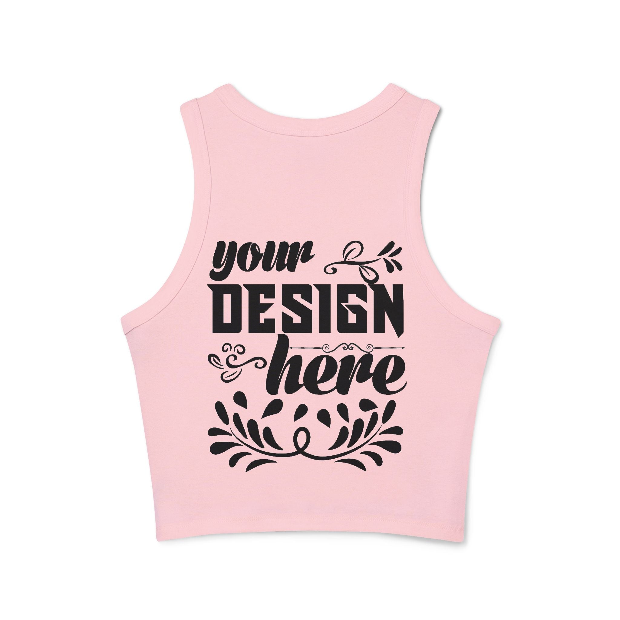 Customizable Bella+Canvas 1019 Womens Micro Rib Racer Tank Top Mid Length Fit