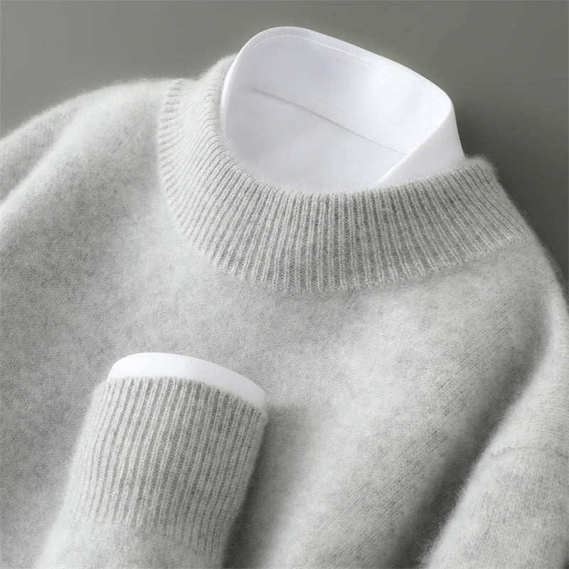 Nameria Wool Half Turtleneck Sweater Thick Knit Loose Fit