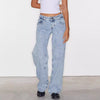 Nameria High Waist Straight Leg Denim Jeans Full Length