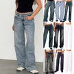 Nameria High Waist Straight Leg Denim Jeans Full Length