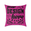 Customizable Square Poly Canvas Pillow with Insert Double-Sided Print
