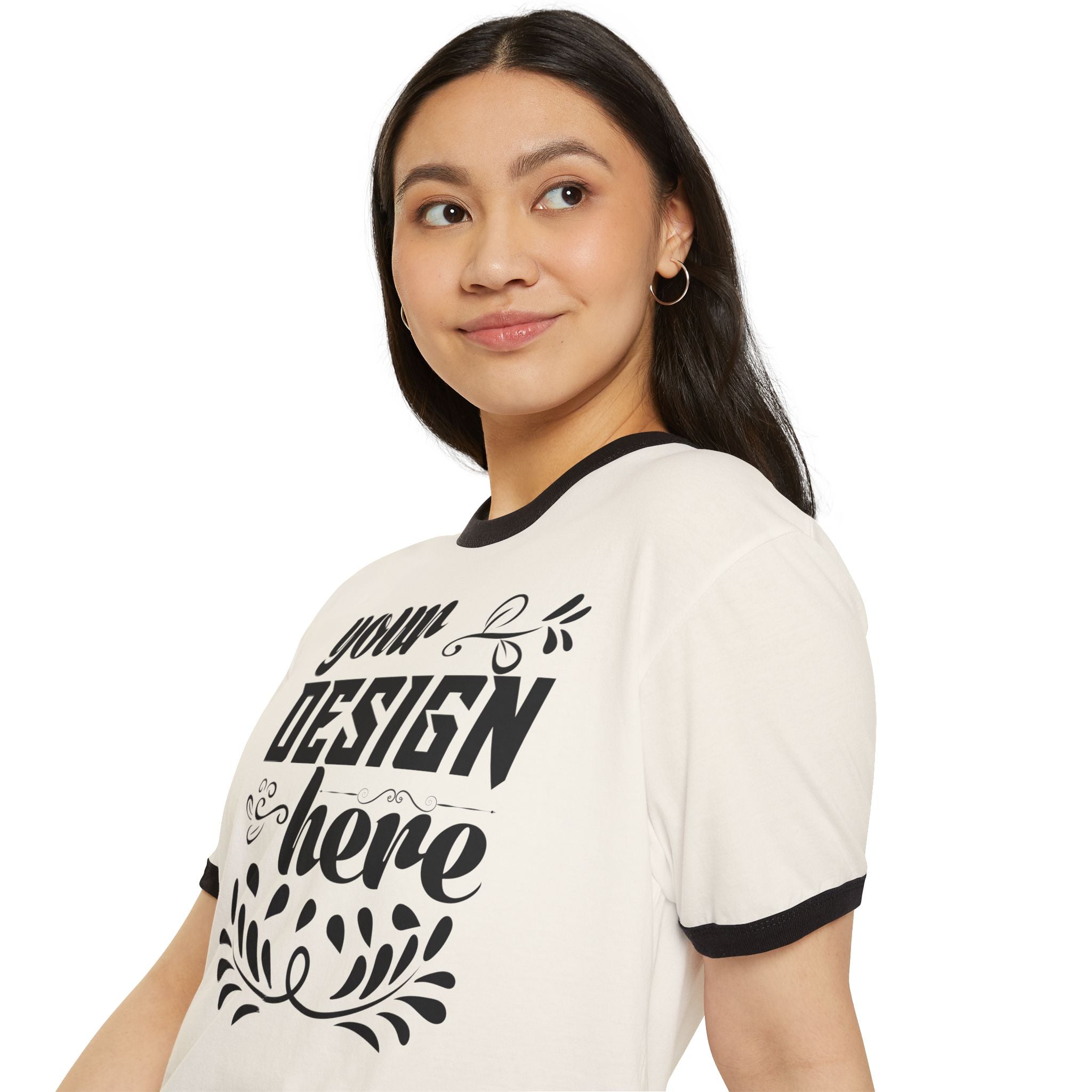 Customizable Next Level 3604 Unisex Cotton Ringer T-Shirt Classic