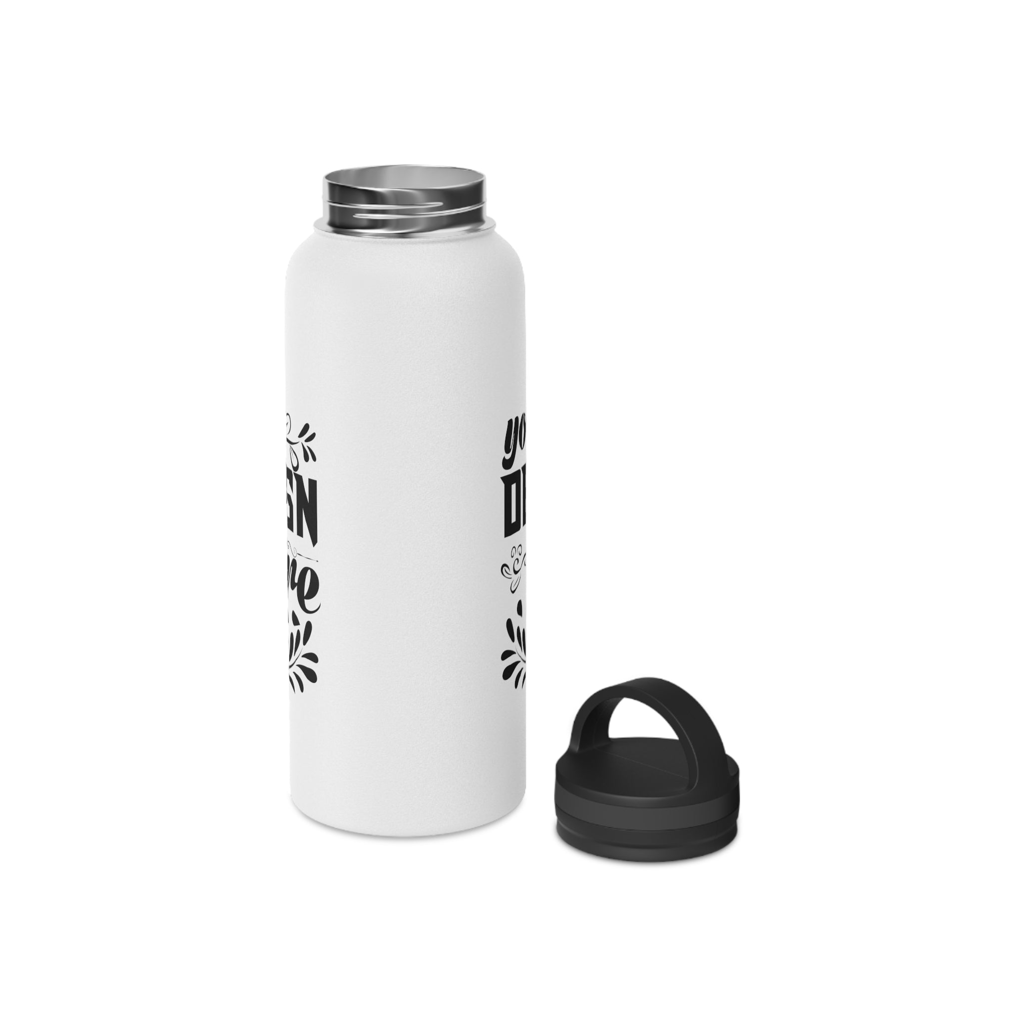 Customizable Stainless Steel Water Bottle with Handle Lid in Three Sizes