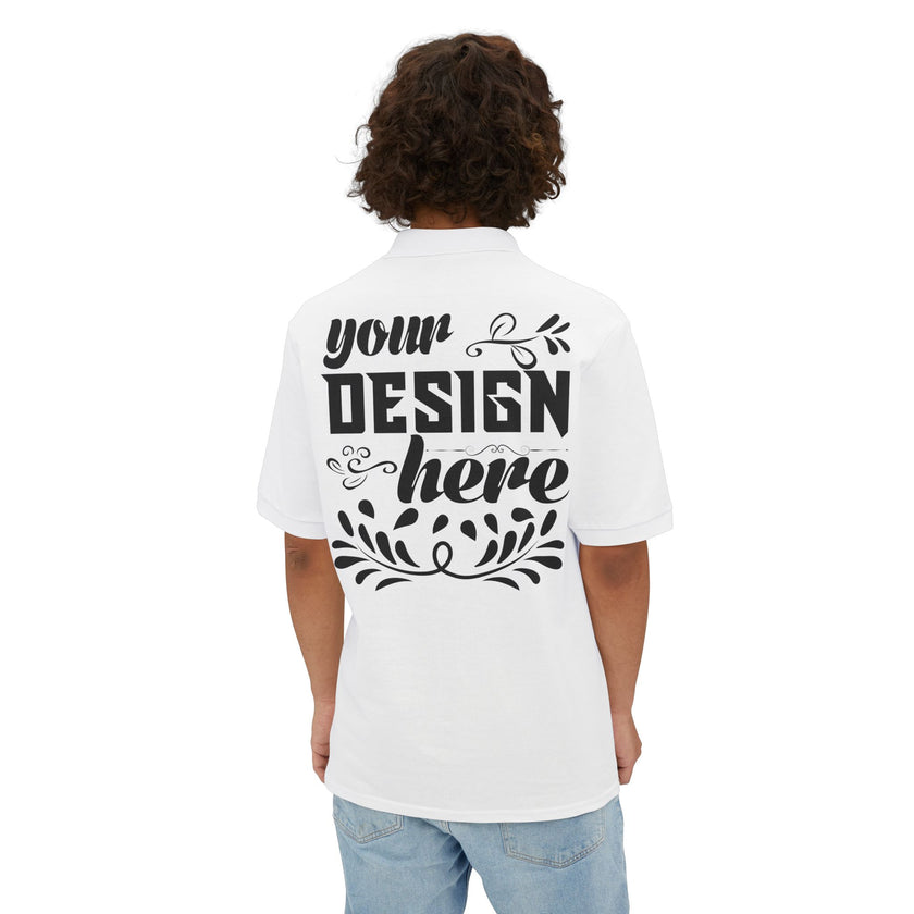 Customizable Jerzees 443M Mens Pique Polo T-Shirt Classic Fit