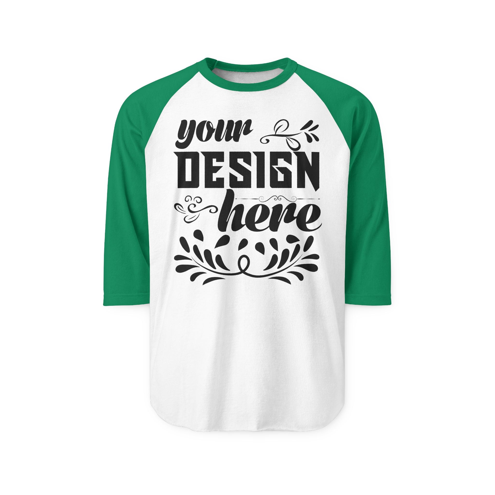 Customizable Tultex 245 Unisex 3\4 Sleeve Raglan Fine Knit Jersey Shirt