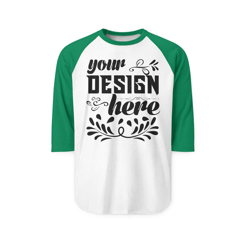 Customizable Tultex 245 Unisex 3\4 Sleeve Raglan Fine Knit Jersey Shirt