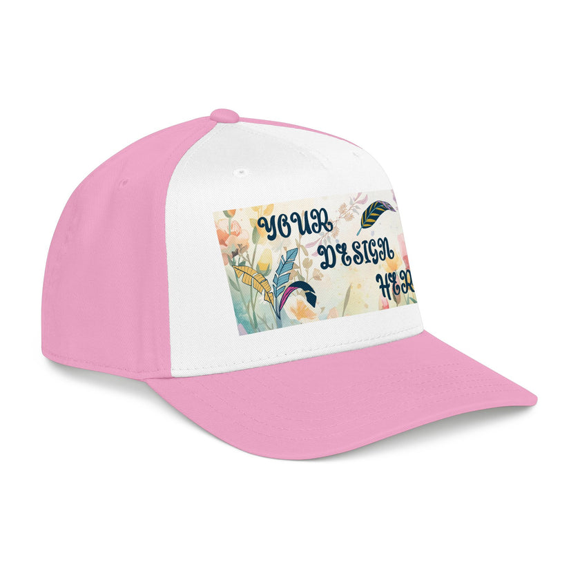 Customizable OTTO 31-069 Mid Profile 5 Panel Baseball Cap