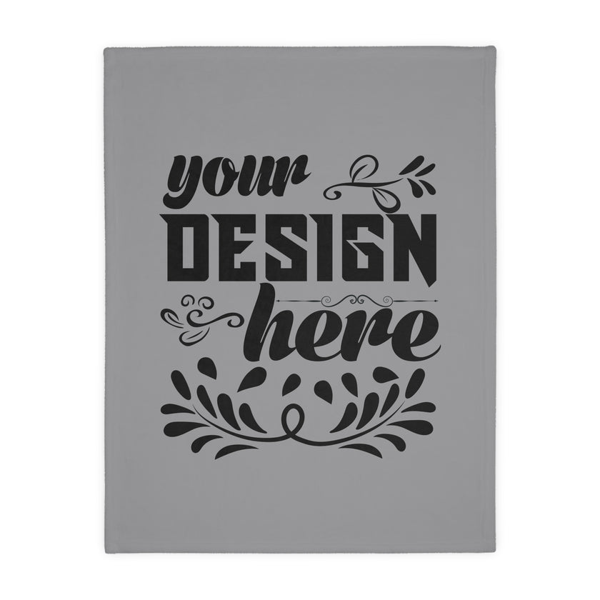 Customizable Velveteen Microfiber Blanket Two Sided Print 3 Sizes