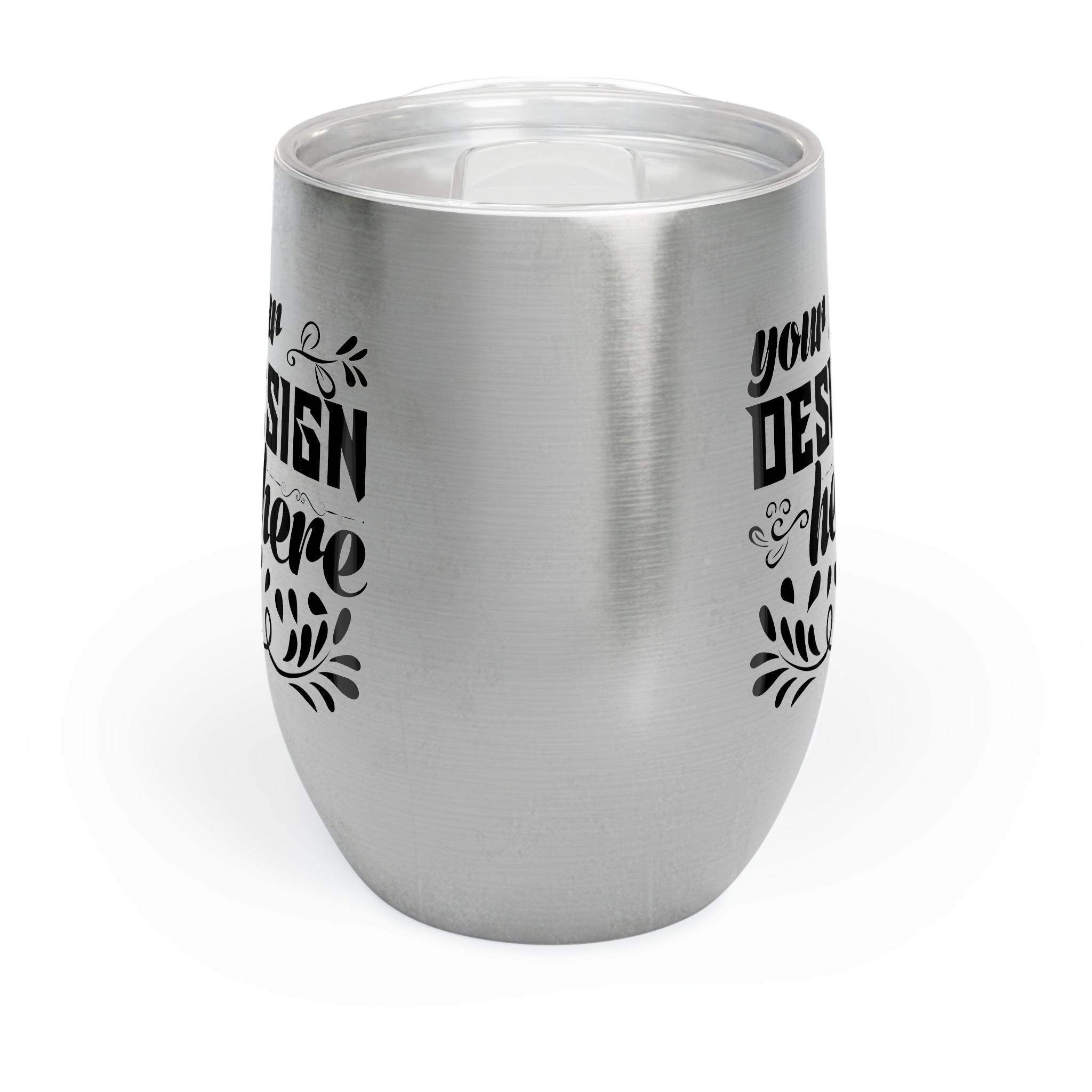 Customizable 12oz Vacuum Insulated Stainless Steel Wine Tumbler with Lid