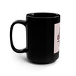 Customizable Black Ceramic Mug 15oz Glossy Finish Easy Grip C Handle
