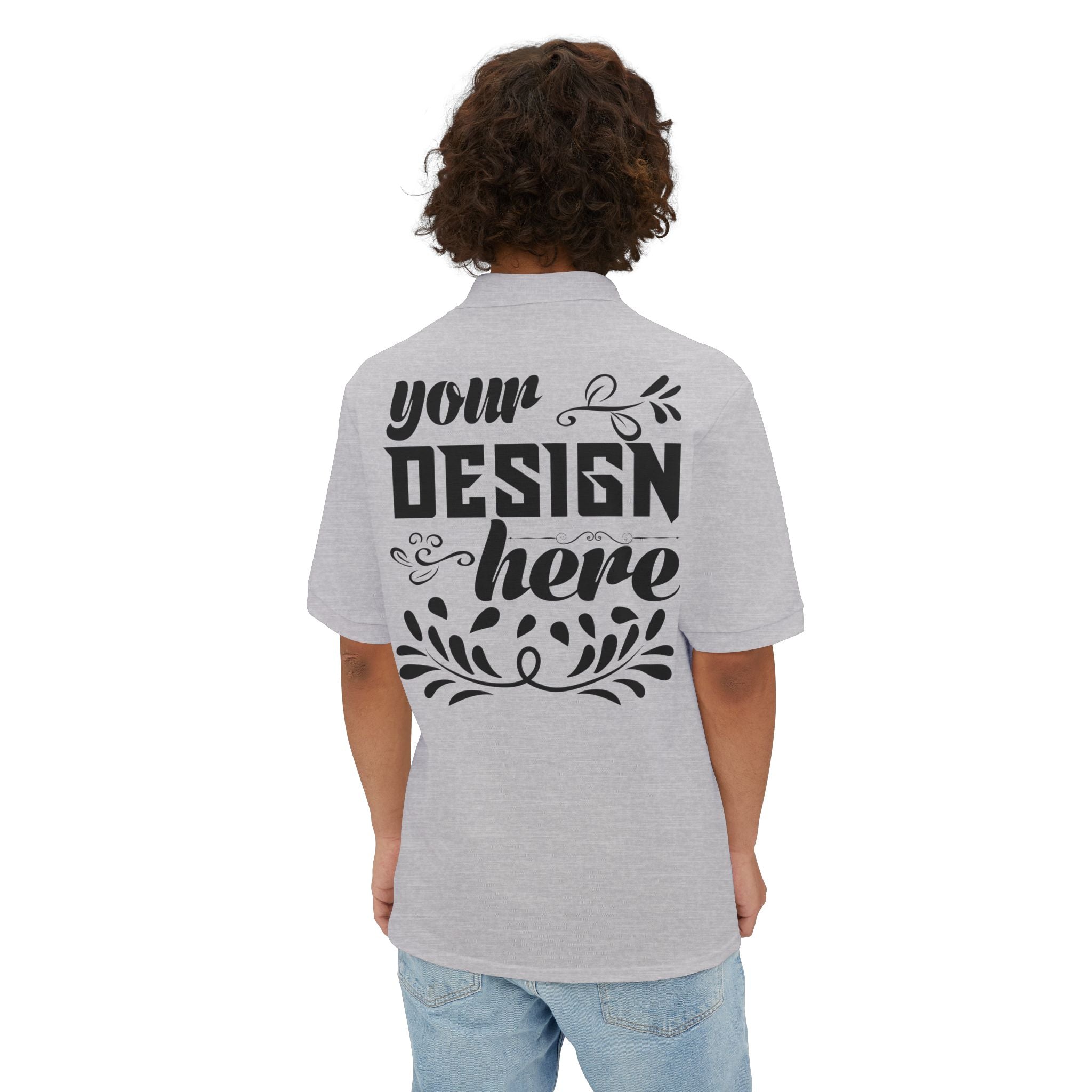 Customizable Jerzees 443M Mens Pique Polo T-Shirt Classic Fit