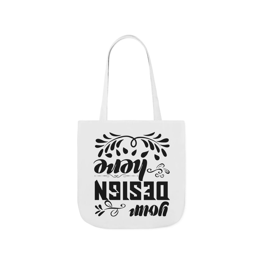 Customizable Canvas Tote Bag With 5 Color Strap Options All Over Print