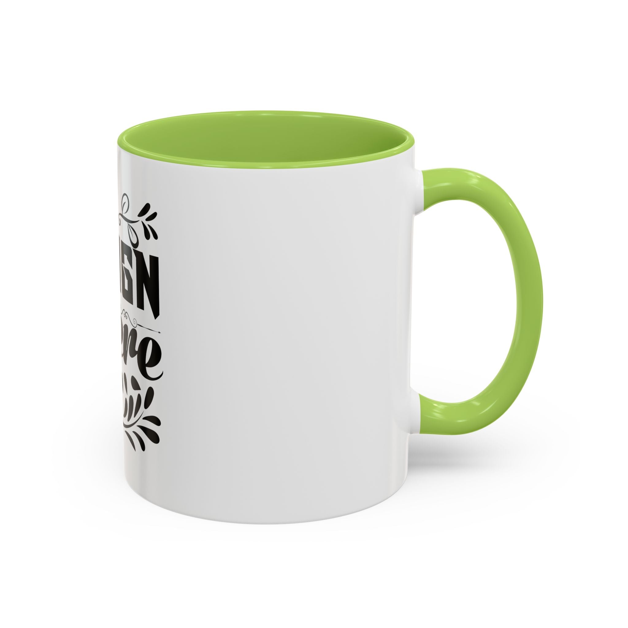 Customizable Accent Coffee Mug 11oz and 15oz Colored Interior Handle