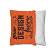Customizable Square Poly Canvas Pillowcase with Concealed Zipper Closure