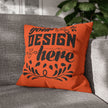 Customizable Square Poly Canvas Pillowcase with Concealed Zipper Closure