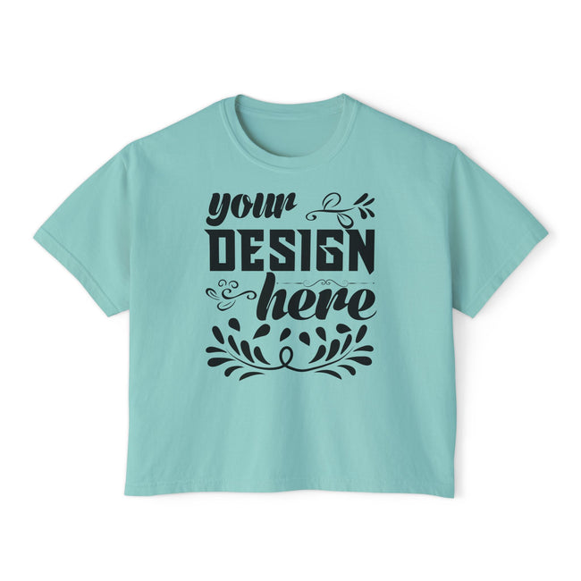 Customizable Comfort Colors 3023CL Womens Boxy Pigment Dyed T-Shirt