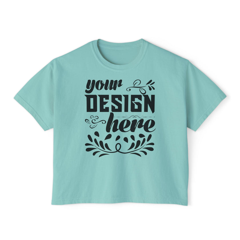 Customizable Comfort Colors 3023CL Womens Boxy Pigment Dyed T-Shirt