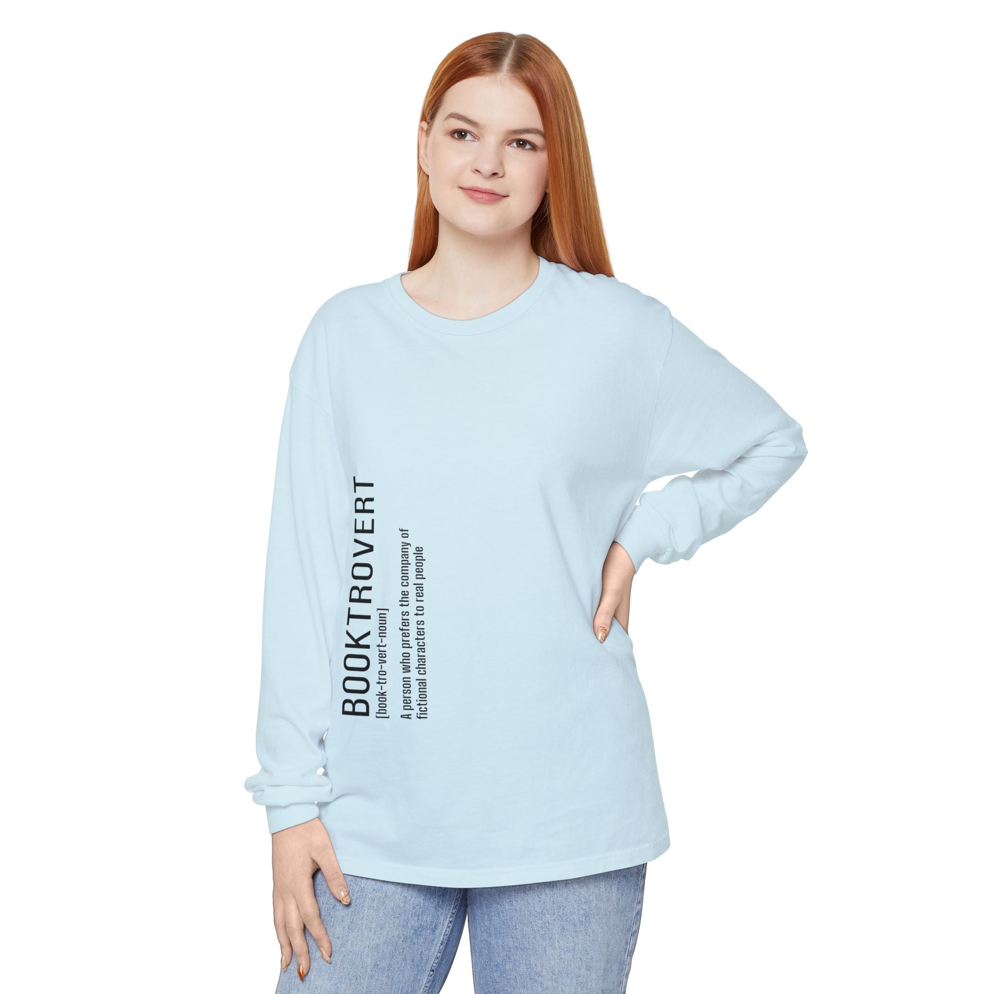 Comfort Colors 6014 Unisex  Long Sleeve T-Shirt | Booktrovert Graphic Print