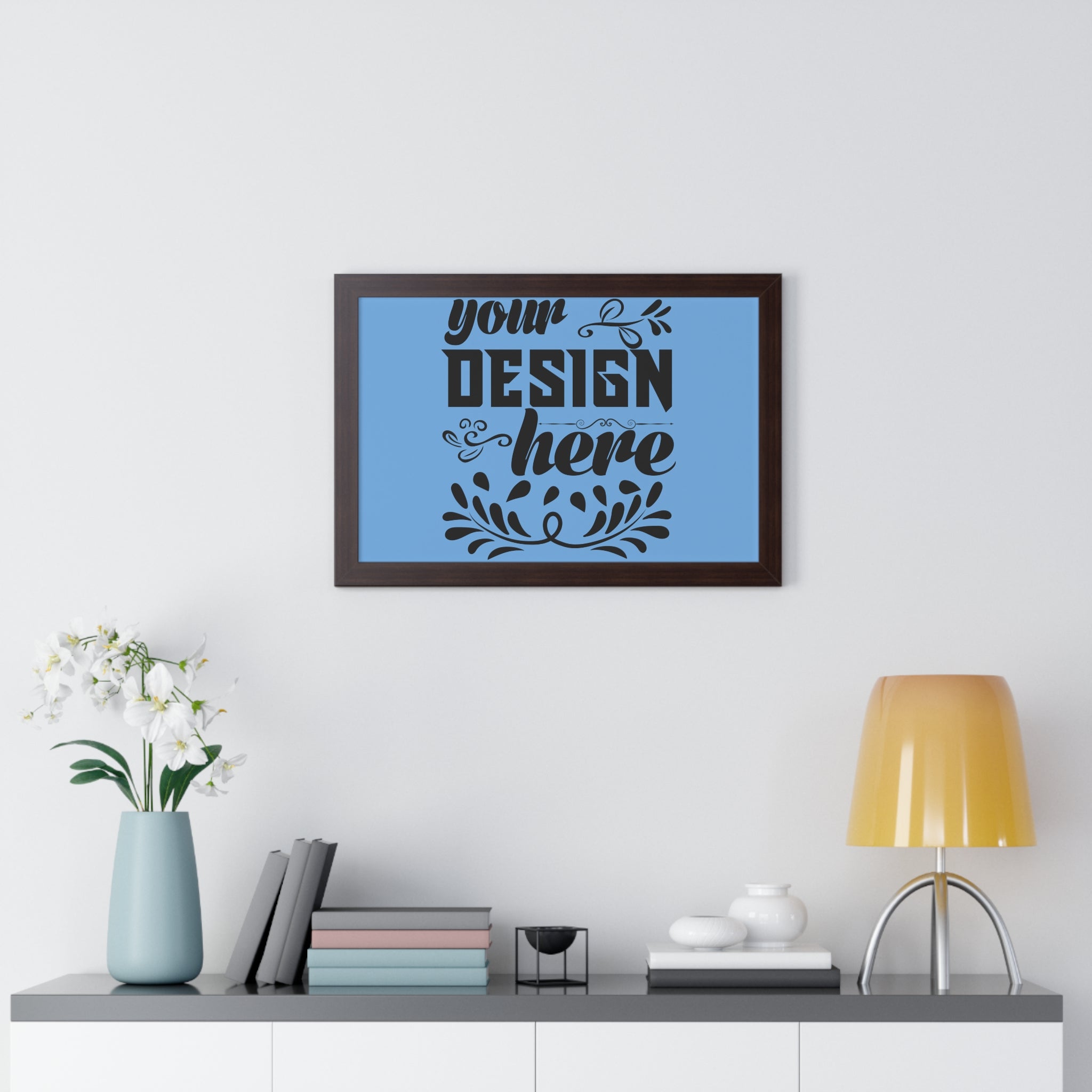 Customizable Framed Horizontal Poster on Matte Paper with Acrylic Cover