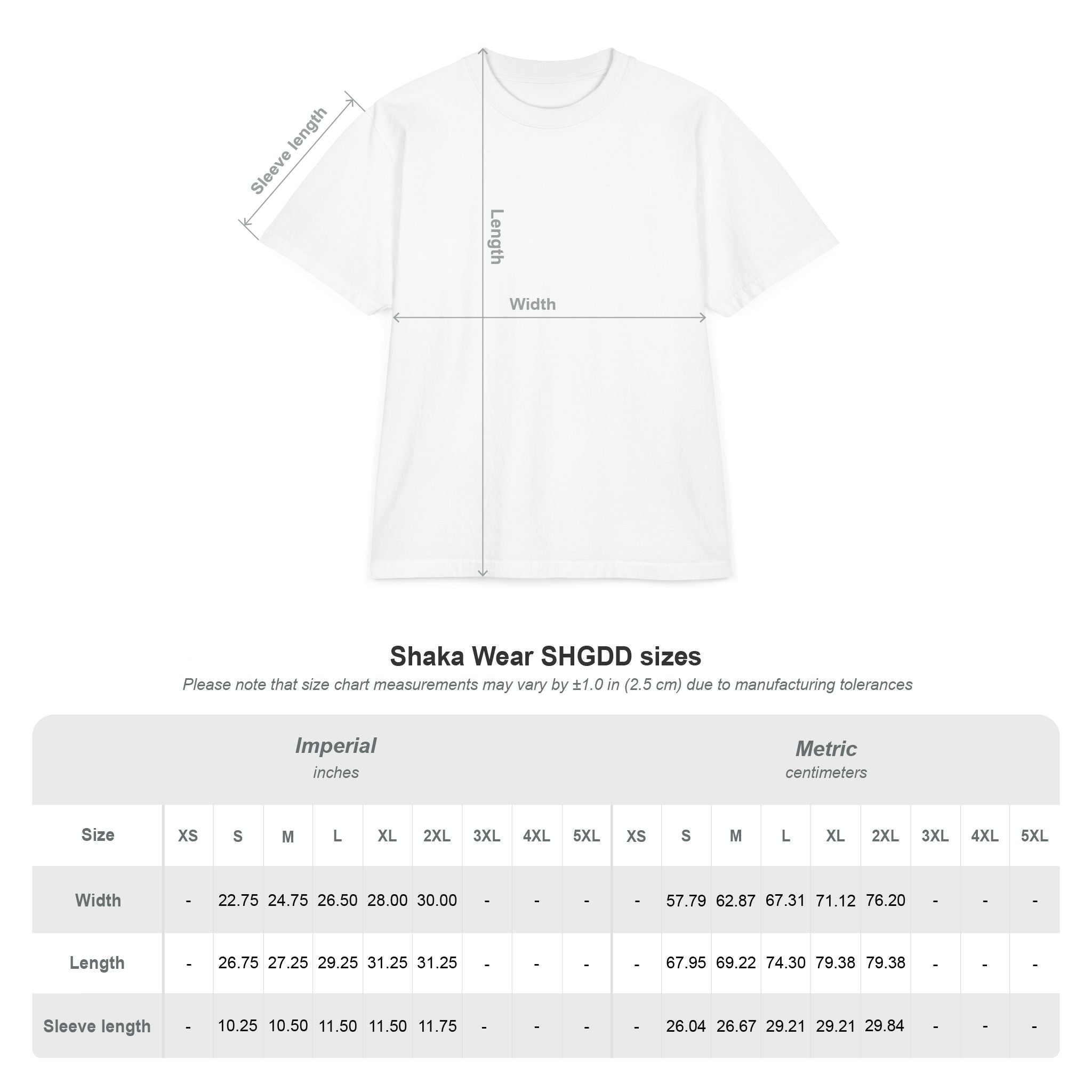 Customizable Shaka Wear SHGDD Unisex Garment Dyed Drop Shoulder T-Shirt
