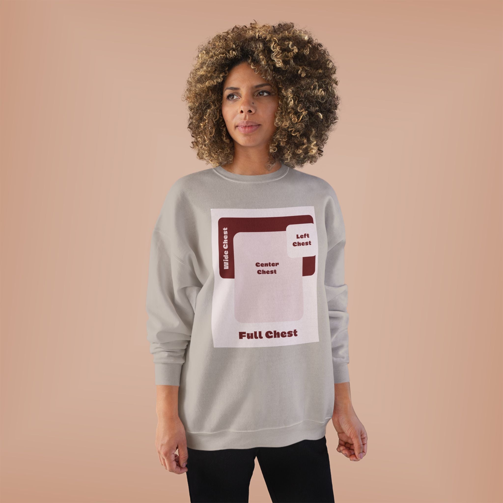 Customizable Unisex Hanes P160 EcoSmart Crewneck Sweatshirt Custom Print