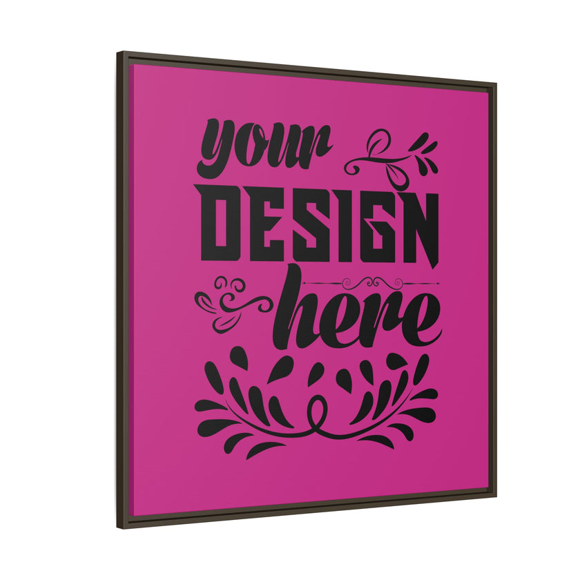 Customizable Framed Matte Canvas Print with Pinewood Frame Sawtooth Hanger