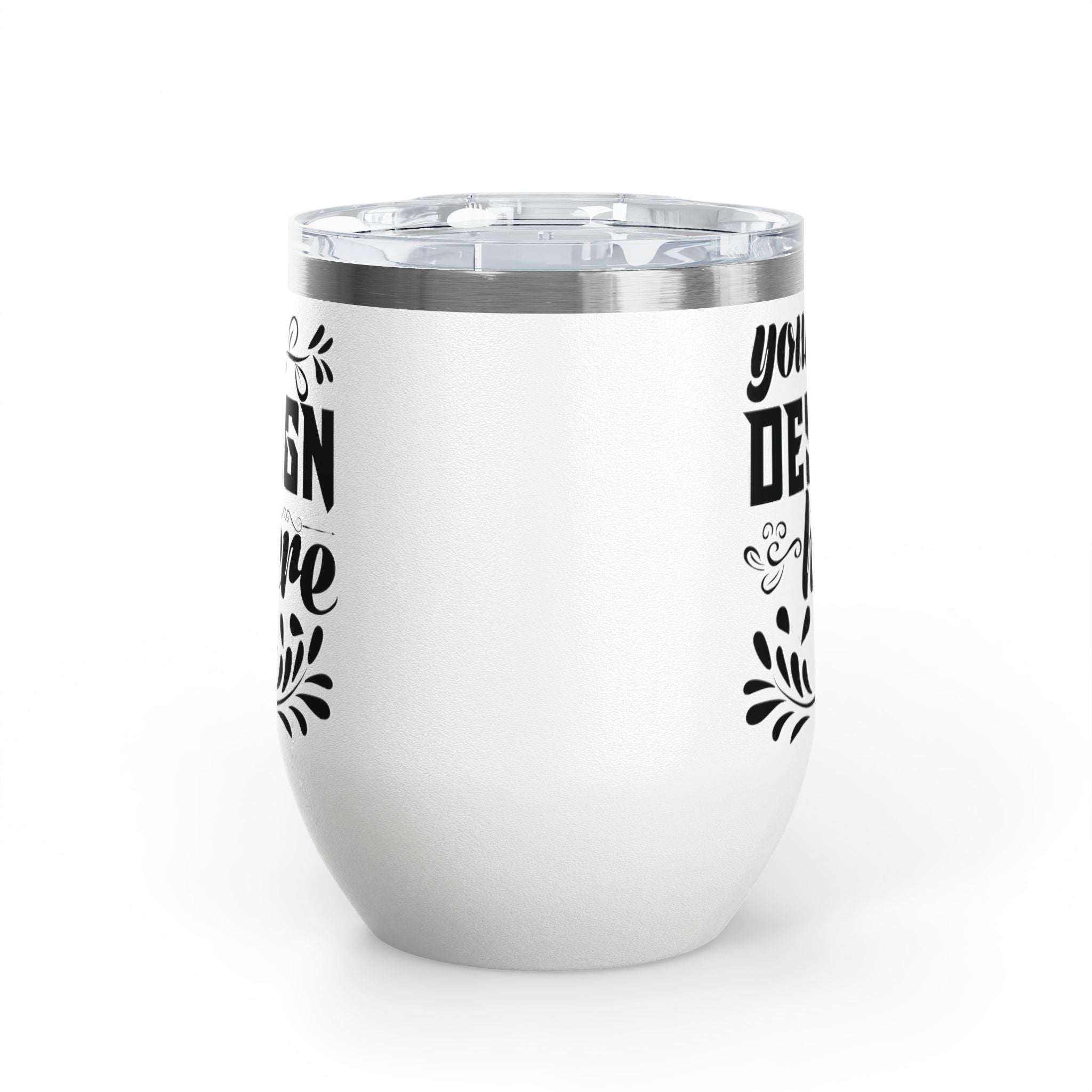 Customizable Polar Camel 12oz Stainless Steel Wine Tumbler Cup Lid