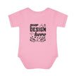 Customizable Infant Baby Rib Bodysuit Rabbit Skins 4400 Unisex