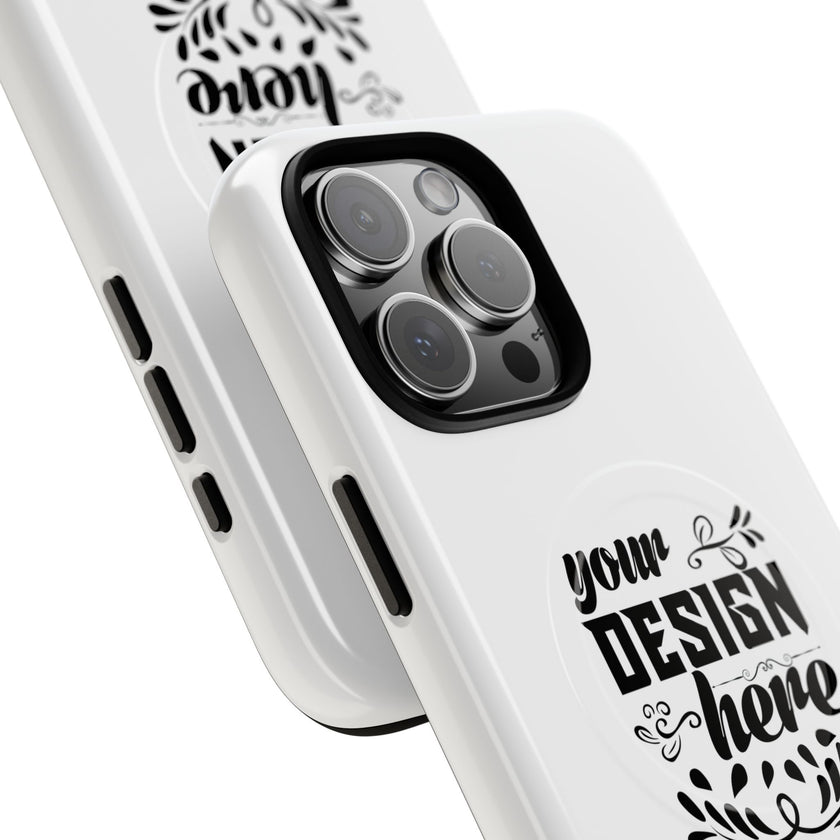 Customizable Tough Magnetic Phone Case Dual Layer Polycarbonate TPU Liner